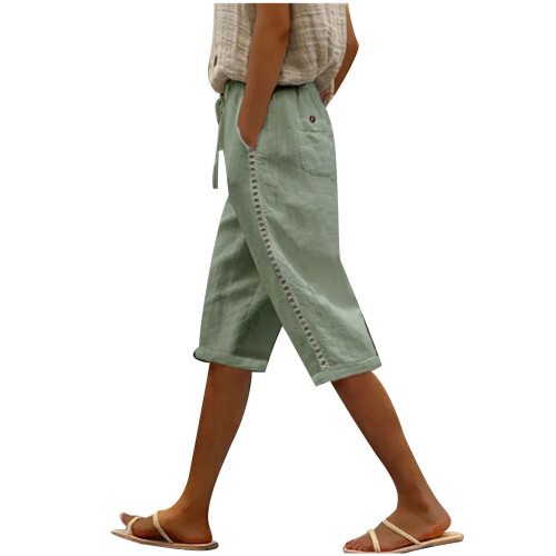 Afslappede dameshorts med elastisk talje og lommer 1