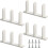 Skena för garderobsdörr, golv, ABS, vit, 8-pack 8
