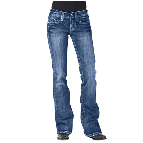 Plus size højtaljede skinny jeans til kvinder 1