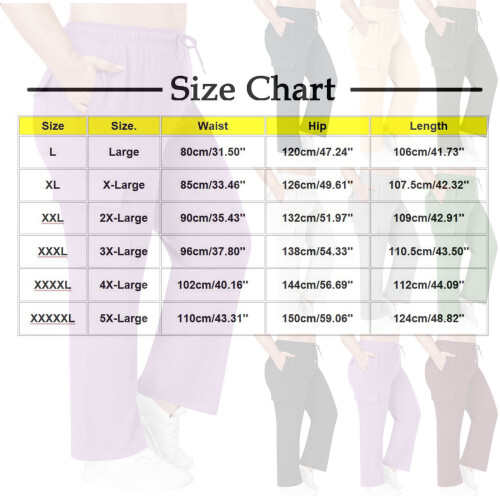 Calça feminina plus size lisa com cintura elástica e bolsos. 2