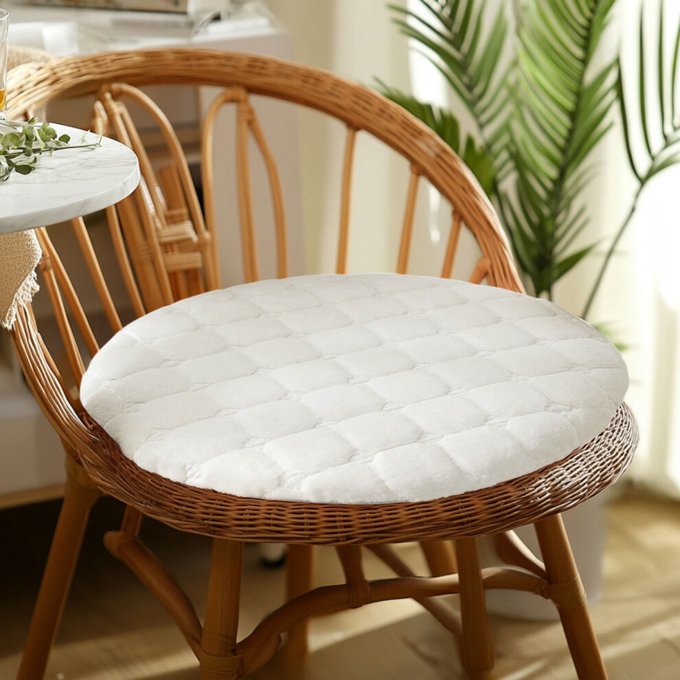 Round Plush Cushion For Chair Floor Tatami 14X14 In 937196786572