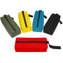 Sac à outils en toile avec fermeture éclair, lot de 5 organisateurs portables