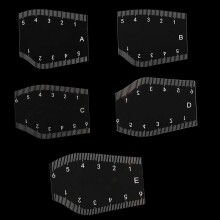Régua para Design de Sobrancelhas em PVC Reutilizável (1 peça)