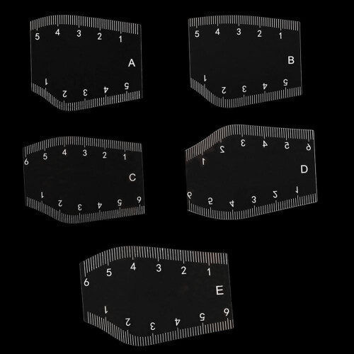 Régua para Design de Sobrancelhas em PVC Reutilizável (1 peça)