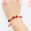 Dubbele rode koordarmband, mode-sieraden, 1 stuk 2