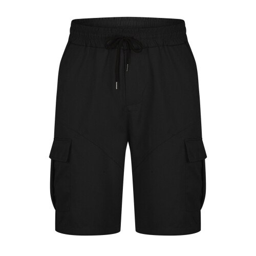 Lässige Herren-Cargoshorts, einfarbig, knielang 2