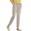 Calça feminina de linho liso, corte reto e com bolsos. 2