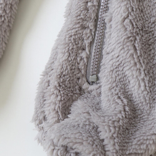 Βρεφική φόρμα Mikilon από φλις με κουκούλα, γκρι για το χιόνι, 0-3 μηνών 2