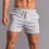 Short de jogging en molleton de coton gris pour homme 5