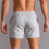 Short de jogging en molleton de coton gris pour homme 4