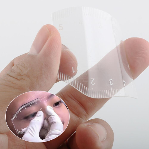 Régua para Design de Sobrancelhas em PVC Reutilizável (1 peça) 1
