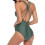 Damesbikini met buikcorrigerend effect, V-hals, open rug, effen kleur 3
