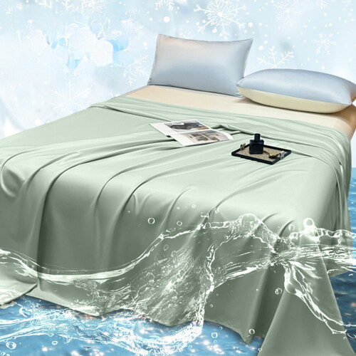 Silk Bedding Set Solid Color Washable 4-Piece 2