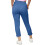 Pantalon crayon uni décontracté pour femme avec taille élastique et 4