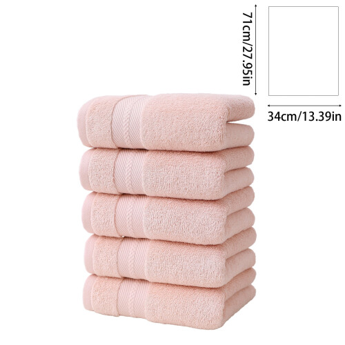 5er-Pack Premium-Baumwollhandtücher, rosa 2