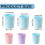 Mini blauwe plastic afvalbak 1,5 liter 3