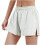Ensfargede sportsshorts med lommer til dame 2