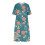 Damen-Midikleid mit Blumenmuster, gesmokter Taille und 4