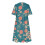 Damen-Midikleid mit Blumenmuster, gesmokter Taille und 5