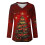 Damen-Weihnachtspullover mit Print, langärmelig, V-Ausschnitt 4