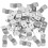 OUNONA Z-offset clips silver iron 50 pcs 2