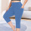 Γυναικείο παντελόνι Capri Yoga με ψηλή μέση, Plus Size 7/8 2