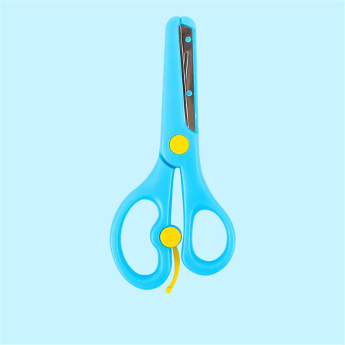 Safety Scissors Blue Blunt Tip with Cap 1 Pair 1