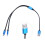 USB-A til dobbel type-C splitterkabel 480 Mbps 5