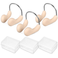 Anti-slip nose clips silicone beige 3 pcs