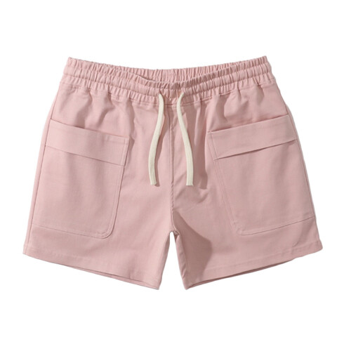 Herrshorts i bomull, enfärgade, medelhög midja 1