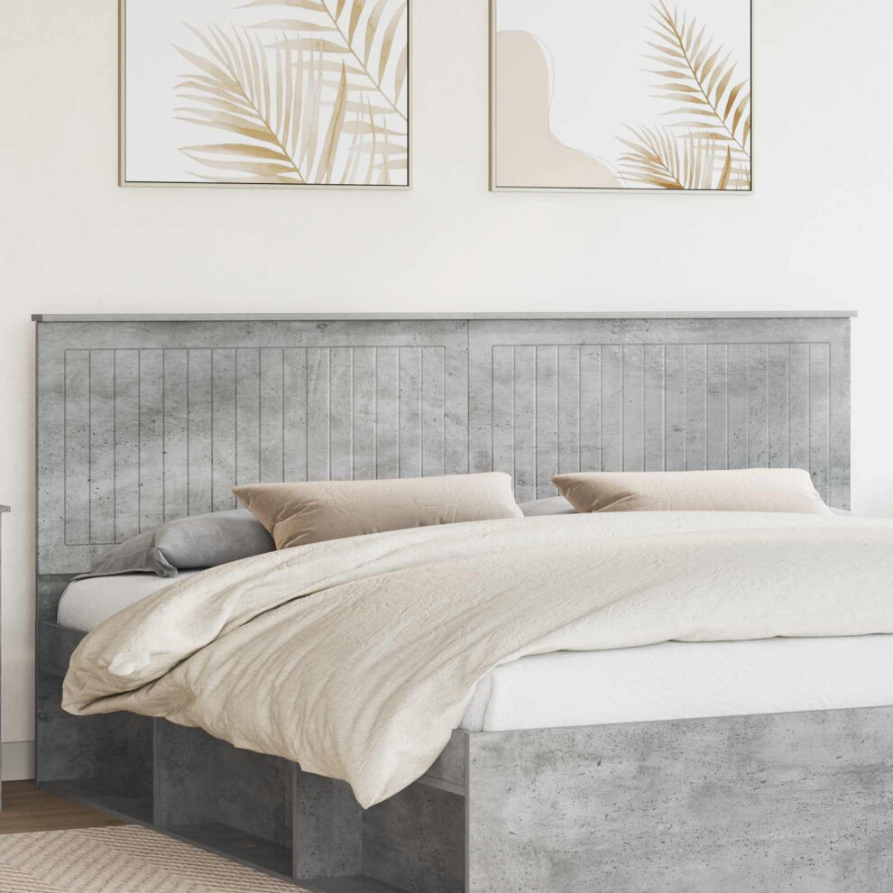 Vidaxl Headboard With Headboard Concrete Grey 200 Cm Engineered Wood