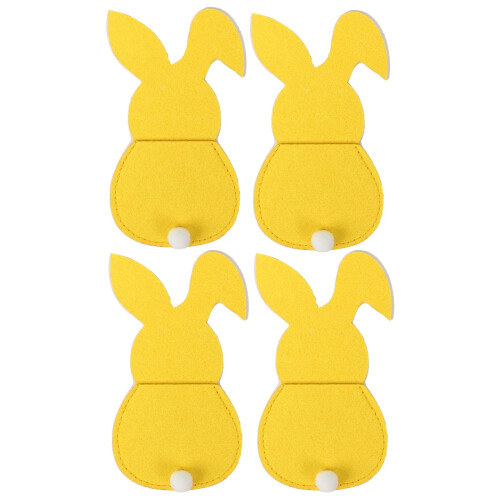 Osterhasen-Besteckhalter aus Filz, 4er-Pack