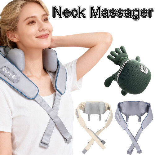Shiatsu-niska- ja hartiahierontalaite lämmöllä (1 kpl)