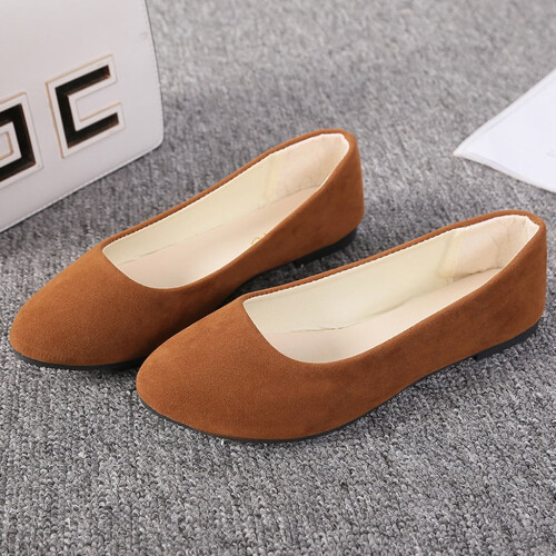Women's solid slip-on flat casual shoes size 12