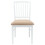 VidaXL vidaXL Dining Chairs 2 pcs White 50 x 52.5 x 91 cm Solid Rubber Wood 4