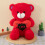 Orsetto di peluche con cuore, rosso, 30 cm 2