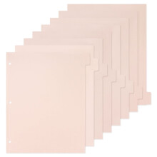 OUNONA roze ringbandverdelers met tabbladen, PVC, 3-rings