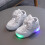 Scarpe da ginnastica LED da ragazza, argento, taglie 4-10 2