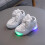 Scarpe da ginnastica LED da ragazza, argento, taglie 4-10 4