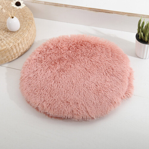 Round Plush Cat Bed Mat 15.7 inch Washable 1
