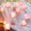 LED pink rose string lights indoor wedding bedroom 33 ft 4
