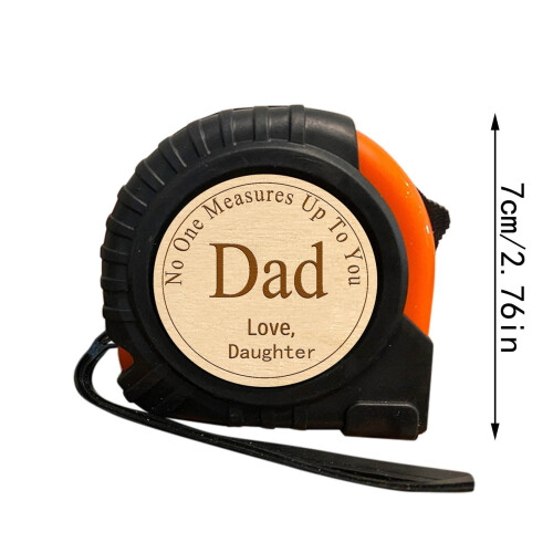 Personalized Tape Measure for Dad Brown Tool Measuring 2