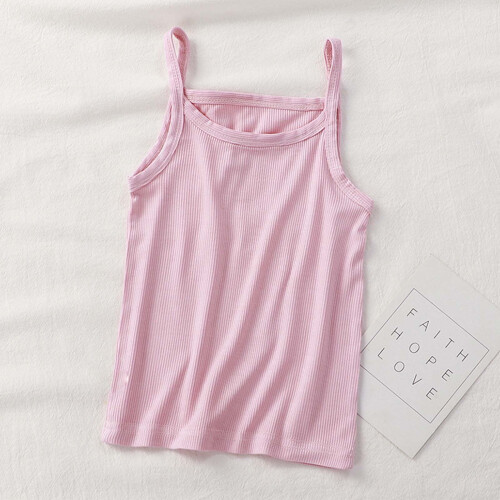 Rosa pustende stretch-camisole for jenter 2T-9T 2