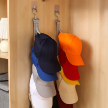 Wall-Mount Hat Organizer with Clips for Baseball Caps, 1