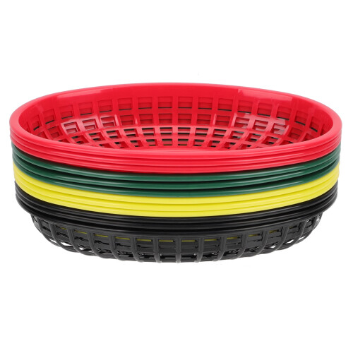 Panier de service alimentaire avec doublure en plastique réutilisable