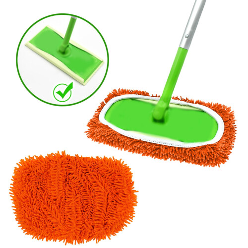 Lingette de balai en microfibre lavable et réutilisable (1 unité)