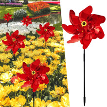 Moulin à vent multicolore en plastique, décoration de jardin, 52 x 24,5 cm