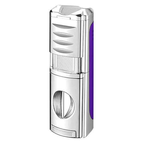 Isqueiro maçarico recarregável 4 em 1 com USB-C e chama tripla, 140g 1