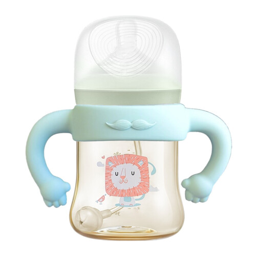 Alças de silicone macio para mamadeira, compatíveis com mamadeiras padrão.
