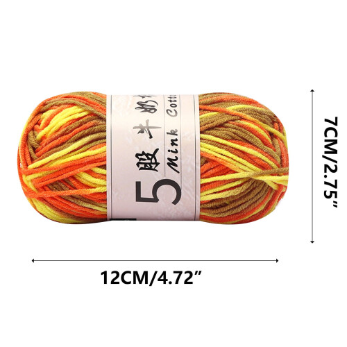 Fir cu gradient de bumbac lapte pentru Amigurumi, 5 fire, 1 buc. 2